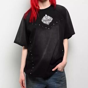 Broken Promises Thunderheart Washed Black T-Shirt, XL